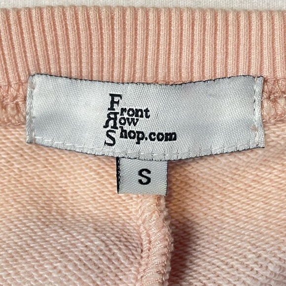 Front Row Shop Cotton Long Sleeve Sweatshirt Dress in Pale Pink Size Small - Picture 7 of 10